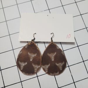 Handmade Leather Earrings With Cow Heads